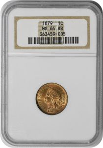1879 Indian Cent MS64RB NGC