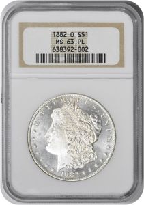 1882-O Morgan Silver Dollar MS63PL NGC
