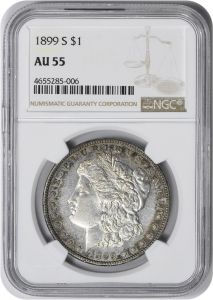 1899-S Morgan Dollar AU55 NGC