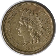 1860 Indian Cent AU58 Uncertified #1246
