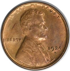 1924-D Lincoln Cent MS63 Uncertified #130