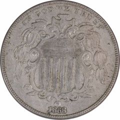 1868 Shield Nickel EF Uncertified #1140