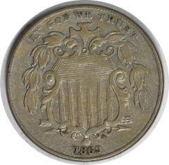 1869 Shield Nickel RPD EF Uncertified #927