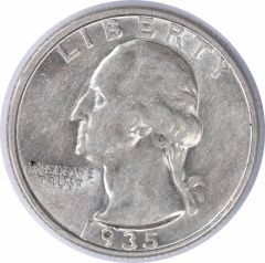 1935-D Washington Silver Quarter AU Uncertified #858