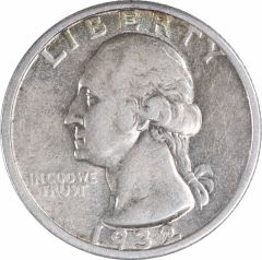 1932-D Washington Silver Quarter VF Uncertified #1100
