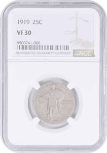 1919 Standing Liberty Silver Quarter VF30 NGC