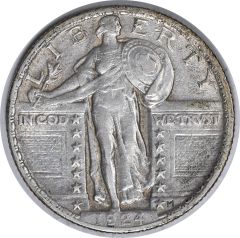 1924 Standing Liberty Silver Quarter AU Uncertified #1058
