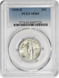1929-D Standing Liberty Silver Quarter MS65 PCGS