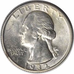 1932-S Washington Silver Quarter MS60 Uncertified #1117