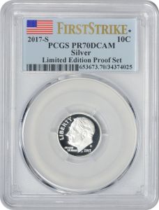 2017-S Roosevelt Dime Limited Edition Silver Proof Set PR70DCAM First Strike PCGS