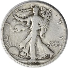 1920-D Walking Liberty Silver Half Dollar F Uncertified #329
