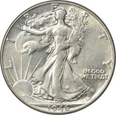 1946 Walking Liberty Silver Half Dollar AU Uncertified