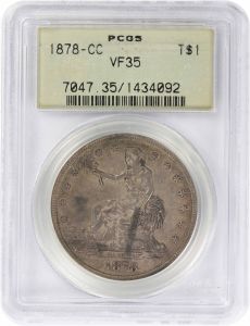1878-CC Trade Silver Dollar VF35 PCGS