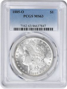1885-O Morgan Silver Dollar MS63 PCGS
