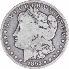 1893-CC Morgan Silver Dollar VG Uncertified #334