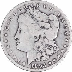 1893-CC Morgan Silver Dollar VG Uncertified #336