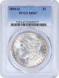 1898-O Morgan Silver Dollar MS67 PCGS