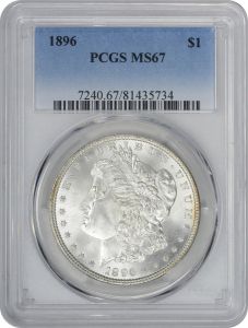 1896 Morgan Silver Dollar MS67 PCGS