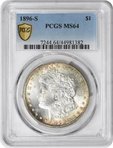 1896-S Morgan Silver Dollar MS64 PCGS