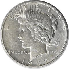 1927-D Peace Silver Dollar AU Uncertified #1022