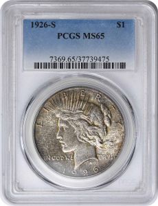 1926-S Peace Silver Dollar MS65 PCGS