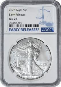 2023 $1 American Silver Eagle MS70 Early Releases NGC