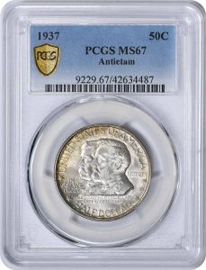 Antietam Commemorative Silver Half Dollar 1937 MS67 PCGS