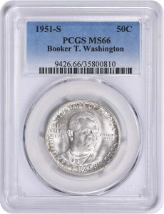 Washington (Booker T.) Commemorative Half Dollar 1951-S MS66 PCGS 