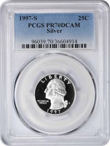 1997-S Washington Quarter PR70DCAM Silver PCGS