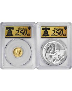 2026 Best of the Mint 1916 Mercury Gold Dime and Silver Medal Set SP70 First Strike PCGS