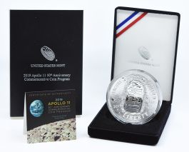 2019 Apollo 11 50th Anniversary Commemorative 5 oz. Silver Coin in