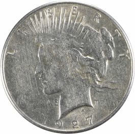 ぴあ S 1927-S Peace Silver Dollar AU Uncertified #257