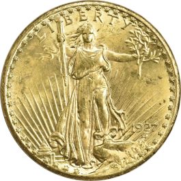 1927 $20 Gold St. Gaudens MS60 Uncertified #239
