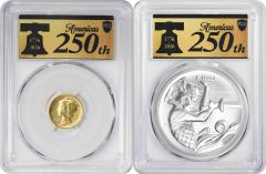 2026 Best of the Mint 1916 Mercury Gold Dime and Silver Medal Set SP70 First Day of Issue PCGS