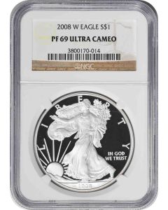 2008-W $1 American Silver Eagle PF69UCAM NGC