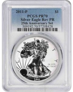 2011-P $1 American Silver Eagle 25th Anniversary Set Reverse PR70 PCGS
