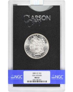 1883-CC Morgan Silver Dollar MS62 NGC GSA Holder