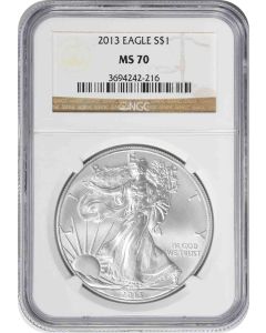 2013 $1 American Silver Eagle MS70 NGC