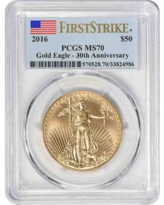 2016 $50 American Gold Eagle MS70 First Strike PCGS