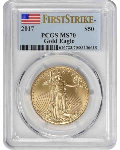 2017 $50 American Gold Eagle MS70 First Strike PCGS
