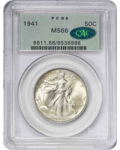 1941 Walking Liberty Silver Half Dollar MS66 PCGS OGH (CAC)