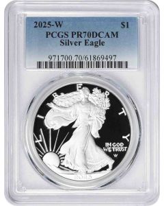 2025-W $1 American Silver Eagle PR70DCAM PCGS