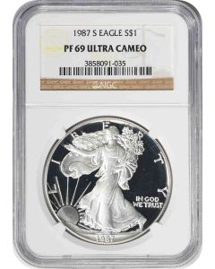 1987-S $1 American Silver Eagle PF69UCAM NGC