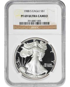 1988-S $1 American Silver Eagle PF69UCAM NGC