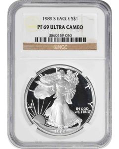 1989-S $1 American Silver Eagle PF69UCAM NGC