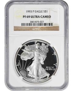 1993-P $1 American Silver Eagle PF69UCAM NGC