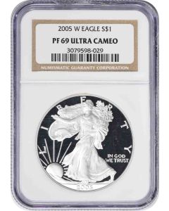 2005-W $1 American Silver Eagle PF69UCAM NGC