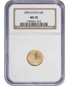 2005 $5 American Gold Eagle MS70 NGC