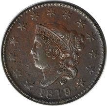 1819/8 Large Cent AU Uncertified #945