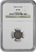 1844-O Liberty Seated Silver Half Dime VF35 NGC